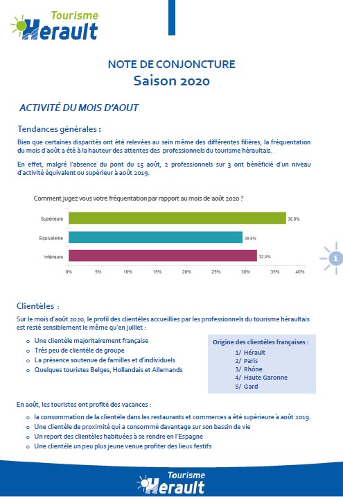 NOTE CONJONCTURE AOUT 2020 HERAULT